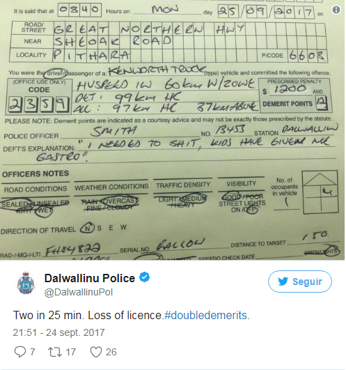Policía de Dalwallinu | Twitter