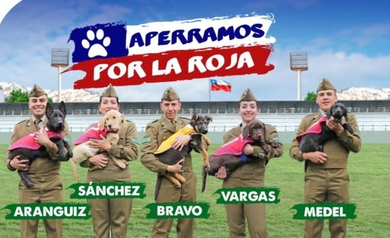 La tierna arenga de Carabineros para la 'Roja': presentó a su 'selección perruna'