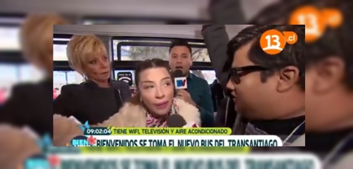 Raquel Argandoña recibió críticas por móvil para Bienvenidos a bordo del Transantiago
