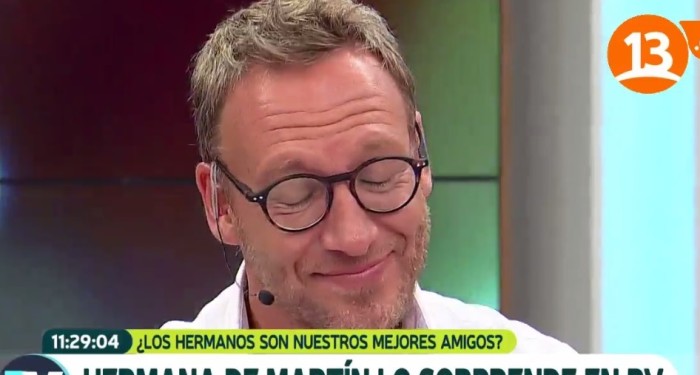 Hermana de Martín Cárcamo lo sorprendió con emocionante mensaje en 'Bienvenidos'