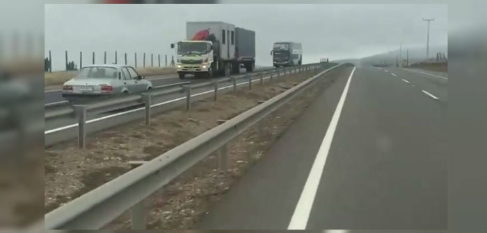 El impactante video de conductor contra el tránsito a alta velocidad en la Ruta 5 Norte