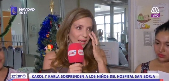 No pudo contenerse: Karla Constant lloró en emotivo despacho desde el Hospital San Borja