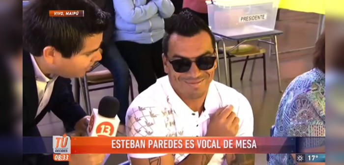 Tras ausencia en primera vuelta: Esteban Paredes se presentó como vocal de mesa en Maipú