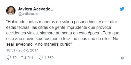 Javiera Acevedo | Twitter