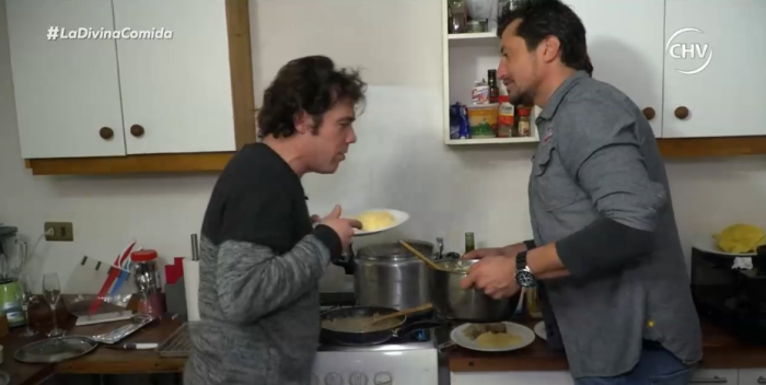 La rápida reacción de Nicolás Peric que salvó plato de Álvaro Escobar en La Divina Comida