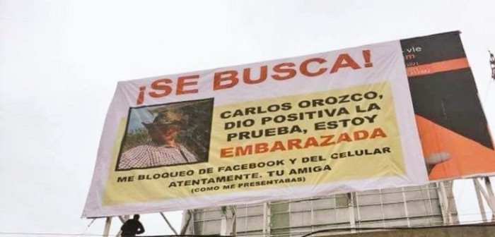 La desesperada forma en que una mexicana busca al padre de su bebé: puso una gigantografía