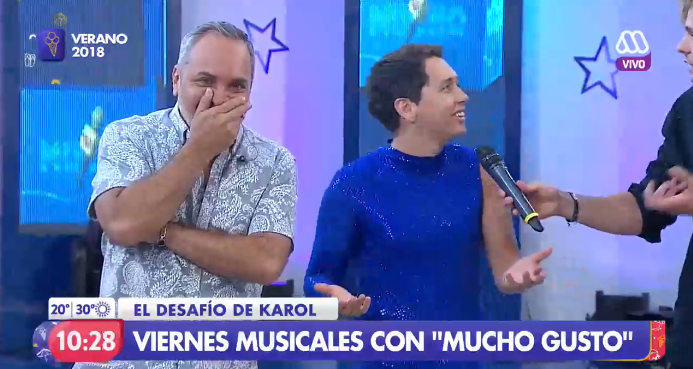 La performance de Karol en 'Mucho Gusto' que le valió ola de bromas: salió con malla