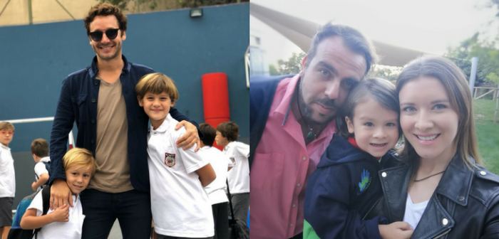 Famosos publican tiernas postales del primer día de clases de sus hijos