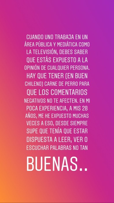 Cata Vallejos explica qué quiso decir tras cuestionada ...