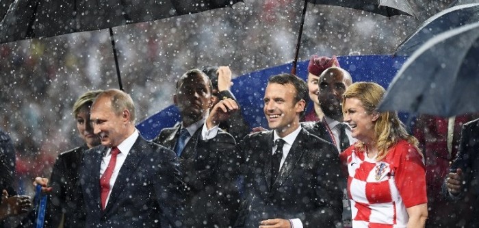 Con lluvia y todo: las alegres postales que marcaron la final del Mundial de Rusia 2018