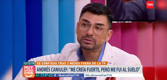 Tres meses fuera de pantalla: Andrés Caniulef se quebró al hablar de su depresión en TVN