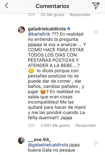 Captura | Gala Caldirola - Instagram