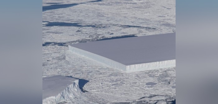 No es obra de humanos: el origen del iceberg perfectamente rectangular que halló la NASA