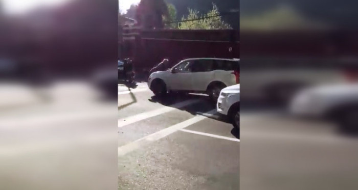 Día de furia: conductor se llevó en el capó a hombre que le reclamó rayón en su auto