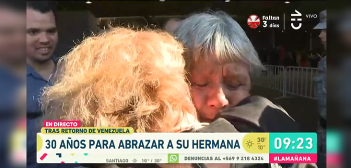 Operación retorno: el emotivo reencuentro de dos hermanas que no se veían hace 30 años