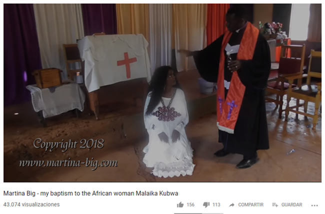 Martina Big - my baptism to the African woman Malaika Kubwa | Captura de video