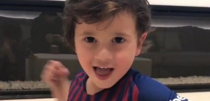 Mateo Messi sacó risas por 