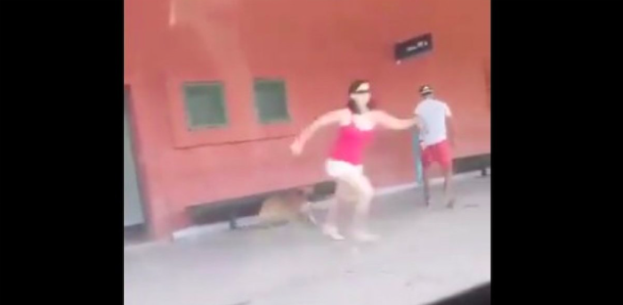 Crueldad: captan momento en que mujer abandona a su perro justo antes de subir a tren en Argentina