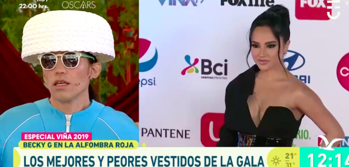 No les gustó: panelistas de 'La Mañana' opinaron sobre el atuendo de Becky G en la Gala de Viña