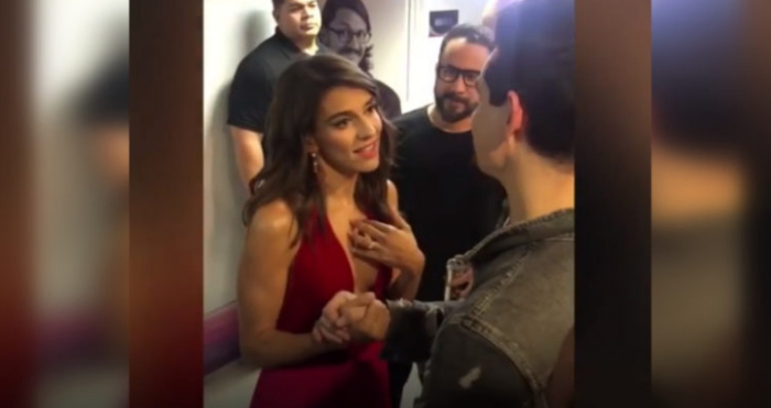 ¿Se lució o no? La charla en inglés de María Luisa Godoy con Backstreet Boys antes del show en Viña
