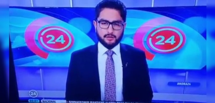 Periodista de 24Horas protagonizó divertido fail que sacó risas: se le escaparon garabatos en vivo