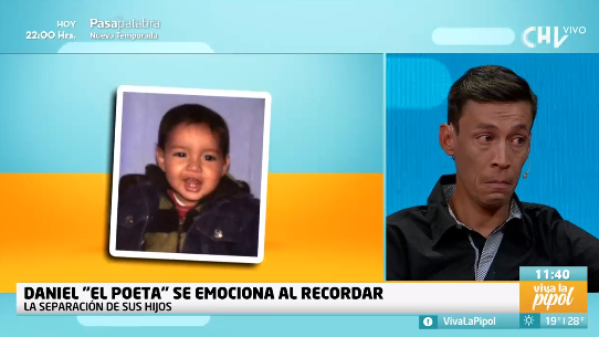 Compleja situación familiar dejó llorando a 'El Poeta' en matinal de CHV: ve poco a sus hijos