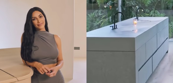 Kim Kardashian aclaró la 'ilusión óptica' que generó su lavamanos minimalista creado por Kanye West