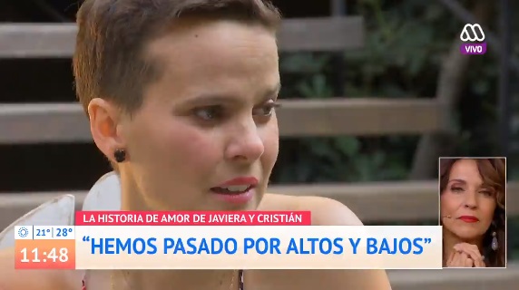 Javiera Suárez llora al hablar de su marido