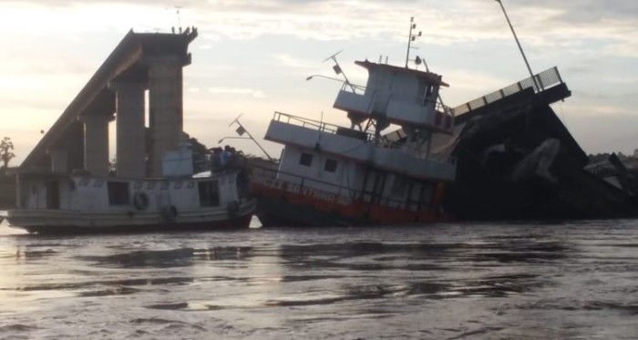 Colapso parcial de puente deja desaparecidos en el norte de Brasil