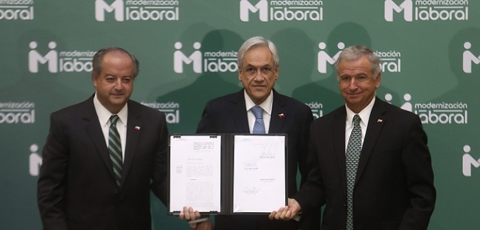 Sebastián Piñera presento proyecto de reforma laboral