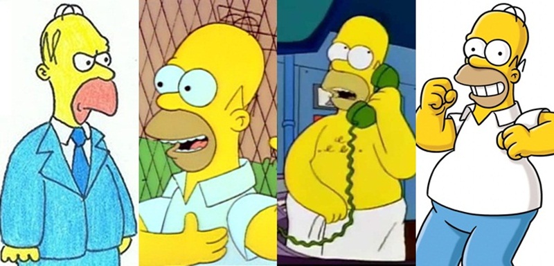 Así han evolucionado Los Simpson