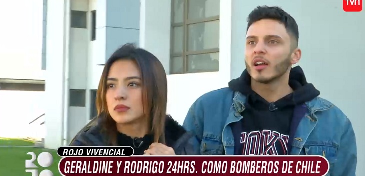 geraldine muñoz y rodrigo canobra hicieron vivencial de bomberos