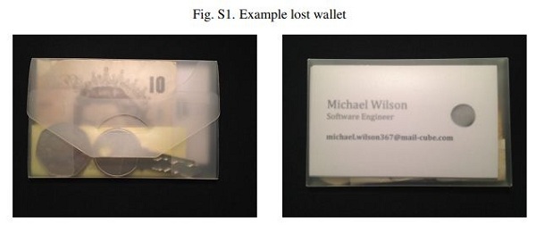 billetera con dinero y tarjeta de presentacion