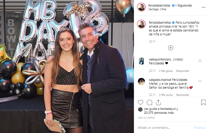 Hija Ivette Vergara y Fernando Solabarrieta cumplió 18 años