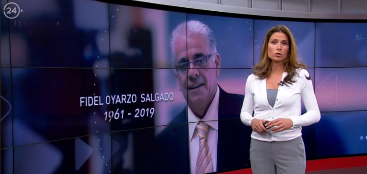 Carolina Escobar se emocionó en pleno noticiero tras homenaje al fallecido Fidel Oyarzo