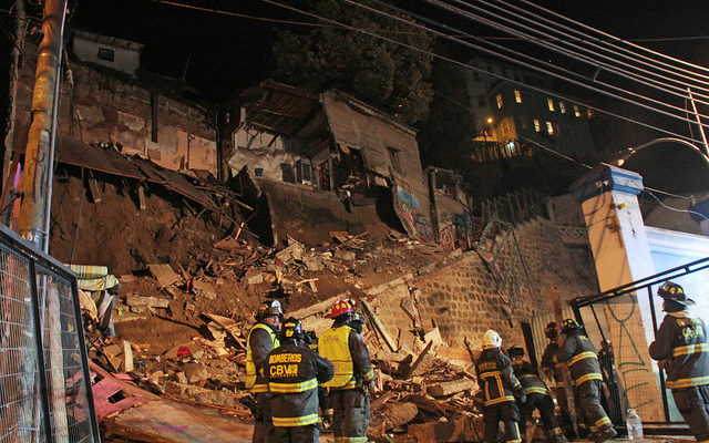 Derrumbe en Valparaíso