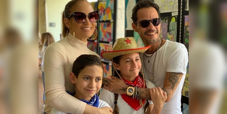 Jennifer López compartió video donde muestra el talento musical que tienen sus hijos con Marc Anthony