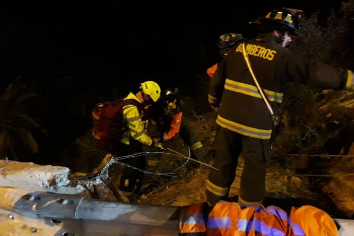 hombre murio tras desbarrancar camion ruta las palmas