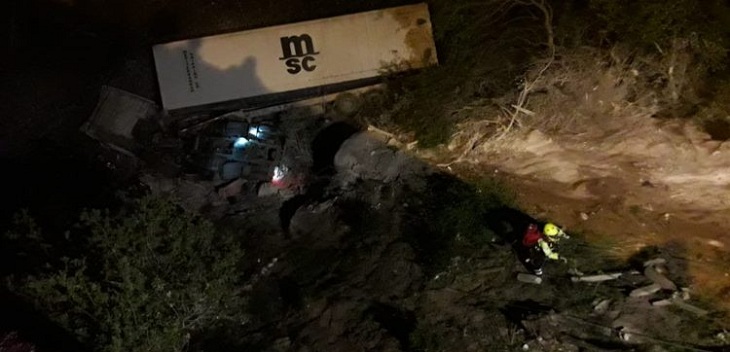 hombre murio tras desbarranrcar camion ruta las palmas