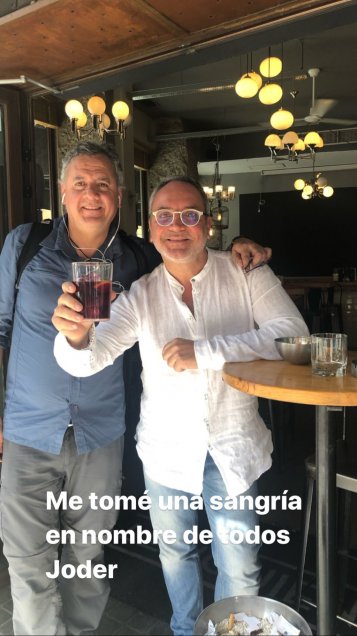 Luis Jara en funeral de Camilo Sesto