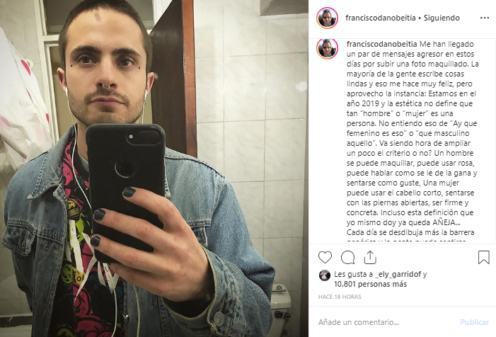 Francisco Dañobeitia responde a críticas por maquillaje