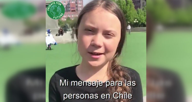 Greta Thunberg llamó a jóvenes chilenos a unirse a lucha climática y protestar en sus colegios