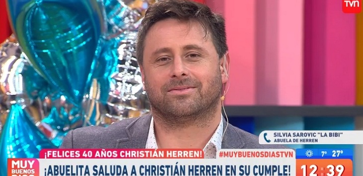 Recibió saludo de su amor platónico: así celebró matinal de TVN el cumpleaños de Christián Herren
