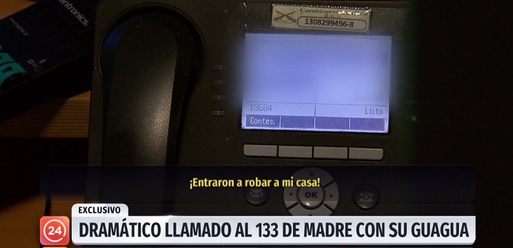 Dramático llamado de madre al 133: se escondió con su bebé en una pieza mientras asaltaban su hogar