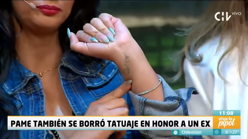 Pamela Díaz confesó que se borró "tatuaje amoroso" que se realizo con Rodrigo Wainraihgt