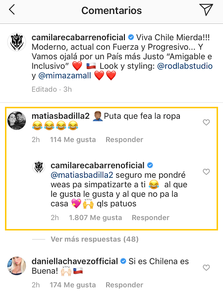 look chileno de Camila Recabarren