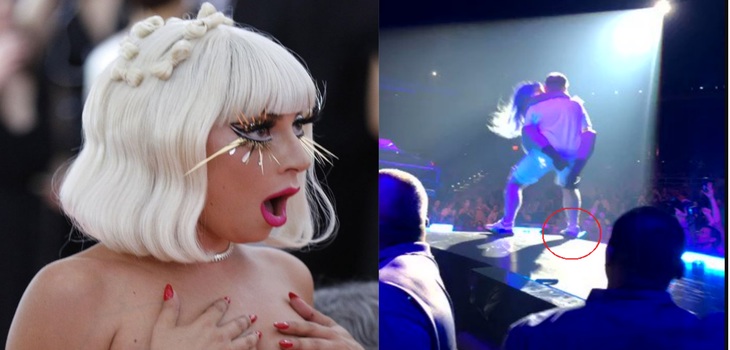 Lady Gaga sufre accidente en pleno escenario por culpa de un fanático