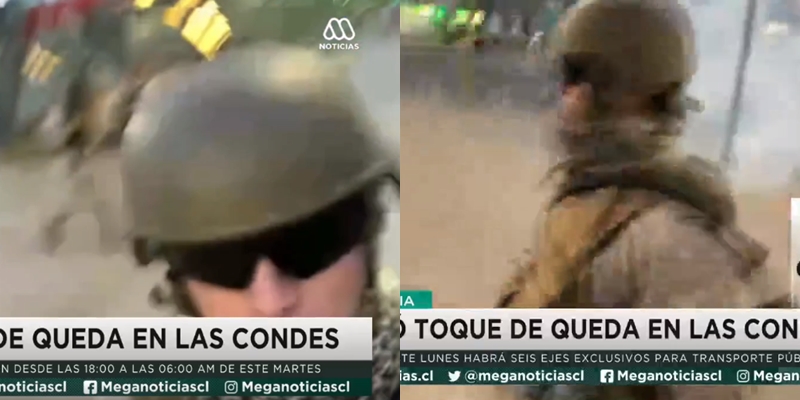 Camarógrafo de Mega fue encarado violentamente por militar: "Estás saliendo en vivo, tranquilo"