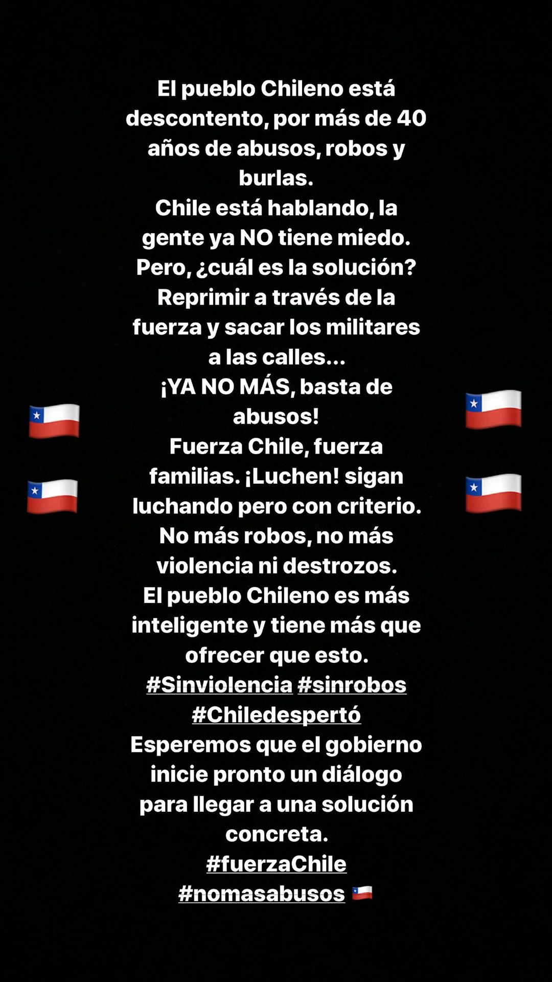 Guillermo Maripán por manifestaciones en Chile