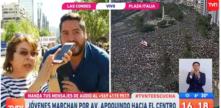 Madre se emocionó en TVN tras masiva marcha: 